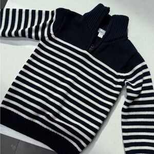 Miniclasix Navy & White Striped Sweater - 18M